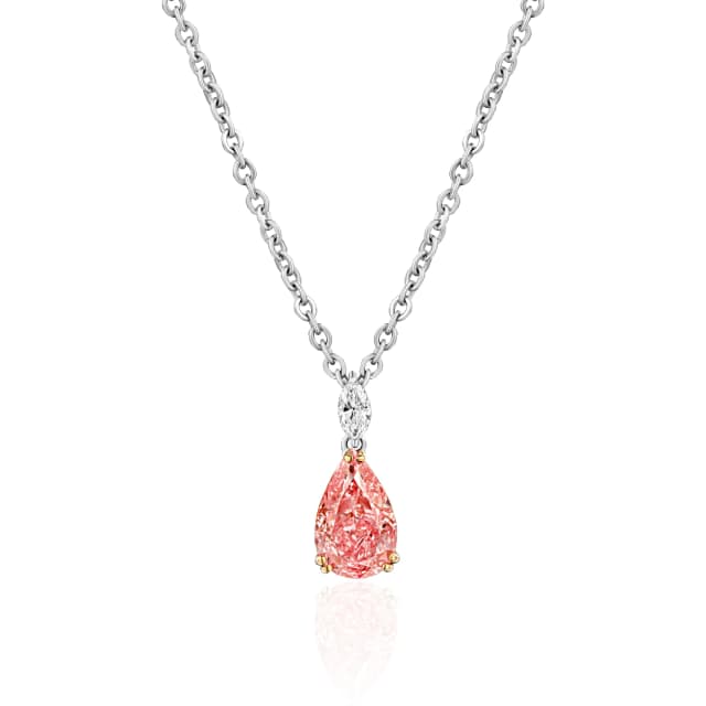 Подвеска с Розовым Бриллиантом «Fancy Vivid Pink» 0,94 карата