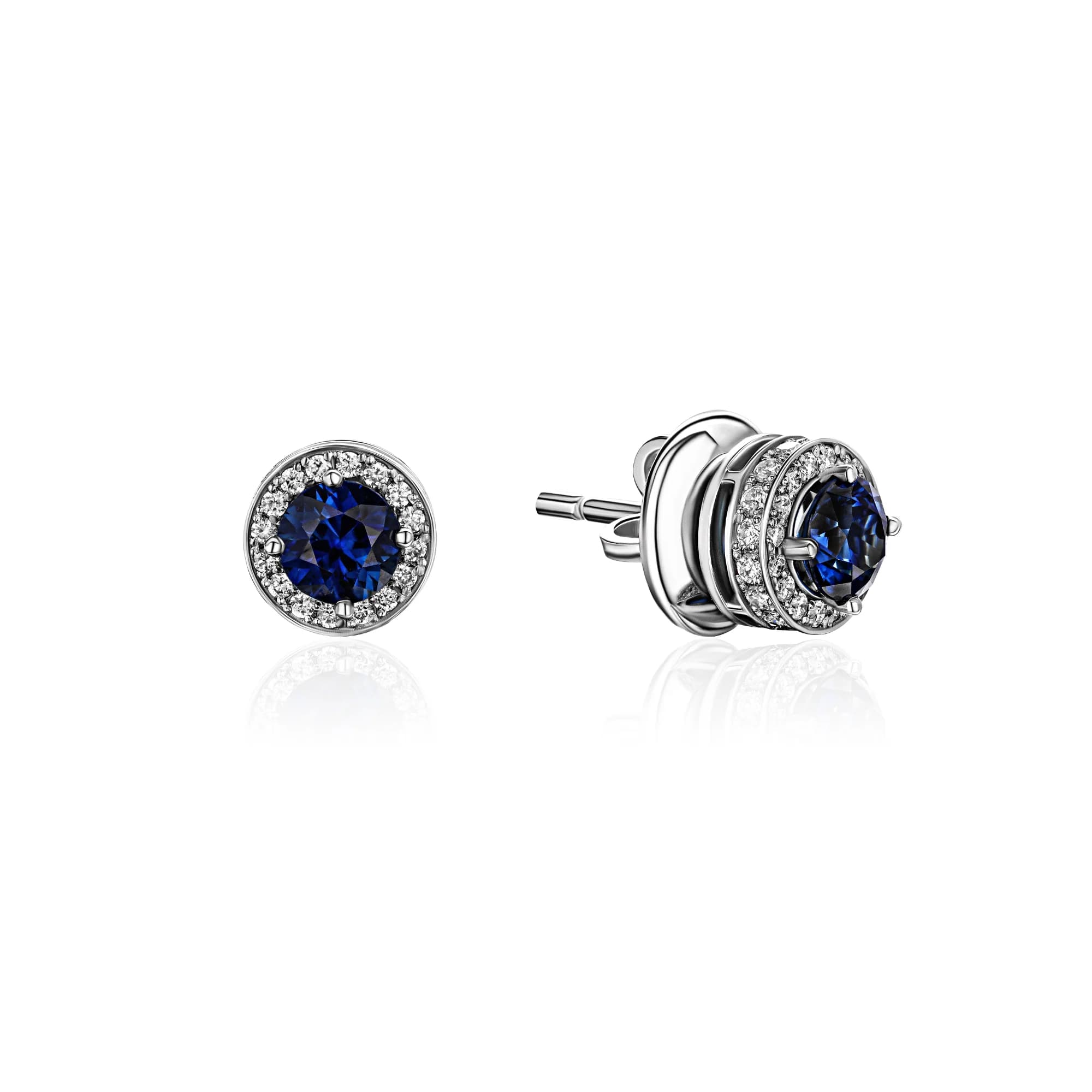 Пусеты с Сапфирами «Royal Blue» 1,68 карата