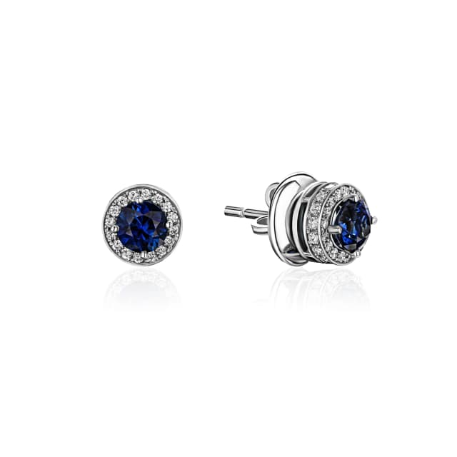 Пусеты с Сапфирами «Royal Blue» 1,68 карата