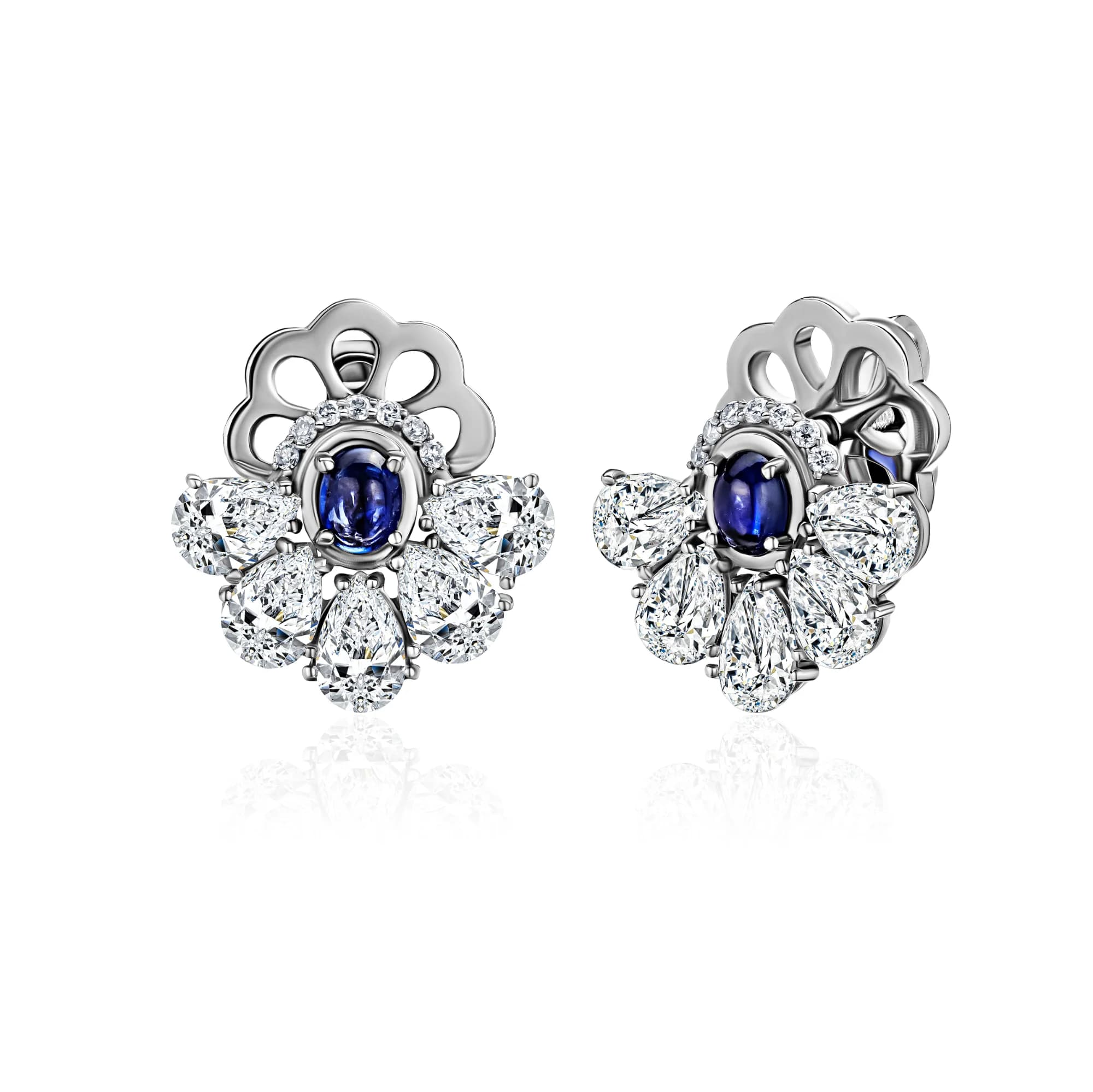 Пусеты с Сапфирами «Royal Blue» 0,56 карата