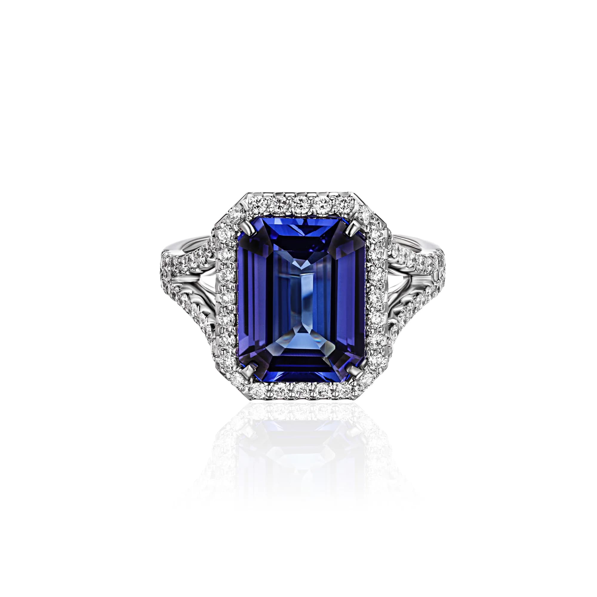 Кольцо с Сапфиром 4,50 карата «Vivid Blue»